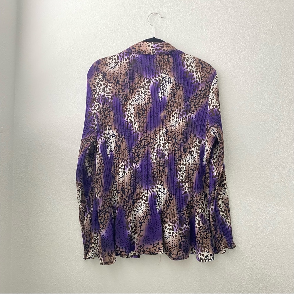 Tanjay Sheer V-Neck Collared Button Down Blouse T… - image 2